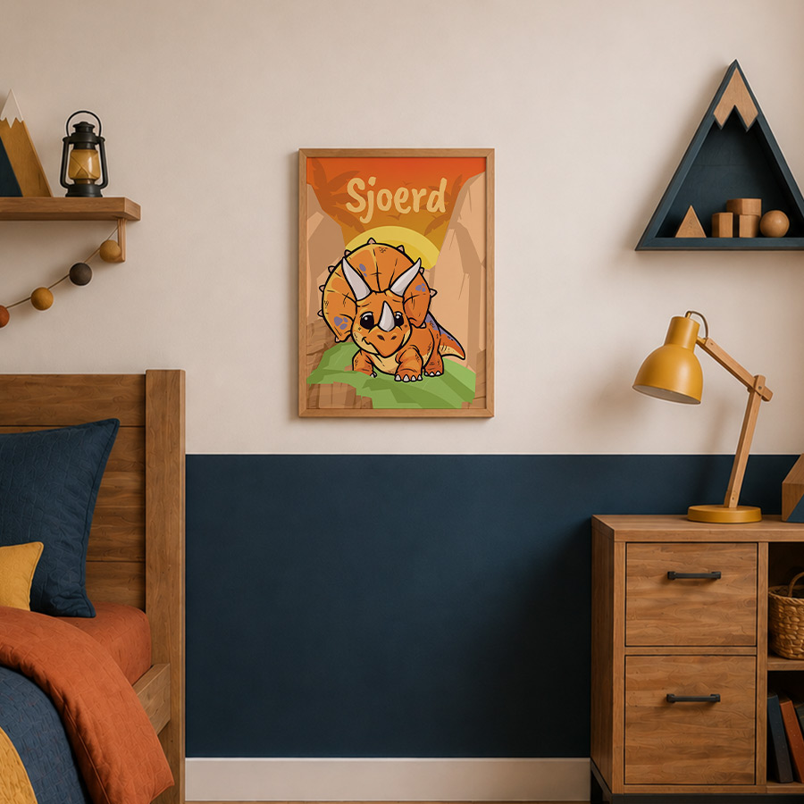 Bo de Dino – Poster – Met eigen naam - Afbeelding 2