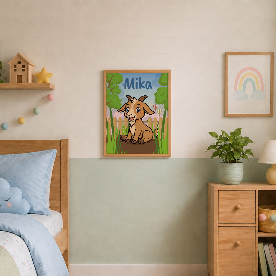 Puk de Geit – Poster – Met eigen naam - Afbeelding 2