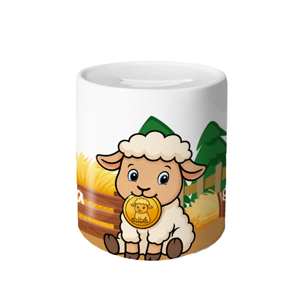 Spaarpot Dotje het Schaap met naam met naam