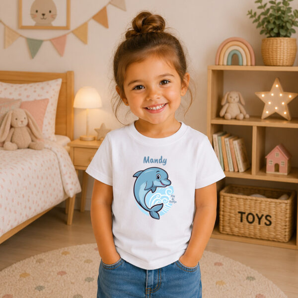 Flip de Dolfijn - T-shirt met naam - Unisex - 7 kleuren