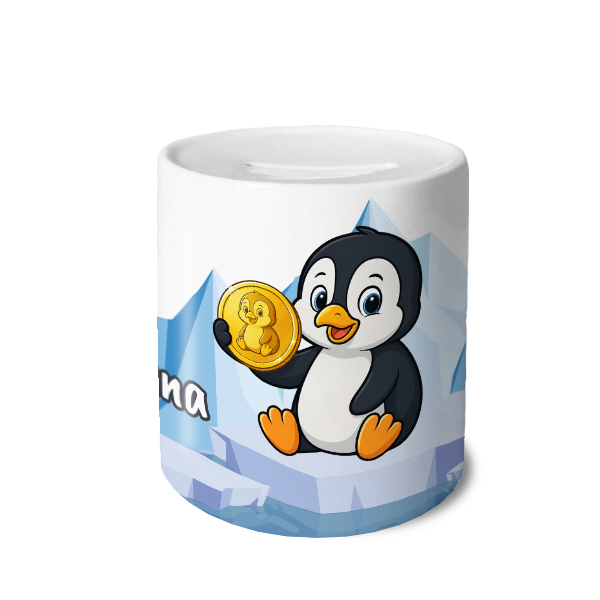 Joeki de Pinguin - Spaarpot met eigen naam