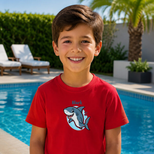 Moos de Haai- T-shirt met naam - Unisex - 6 kleuren