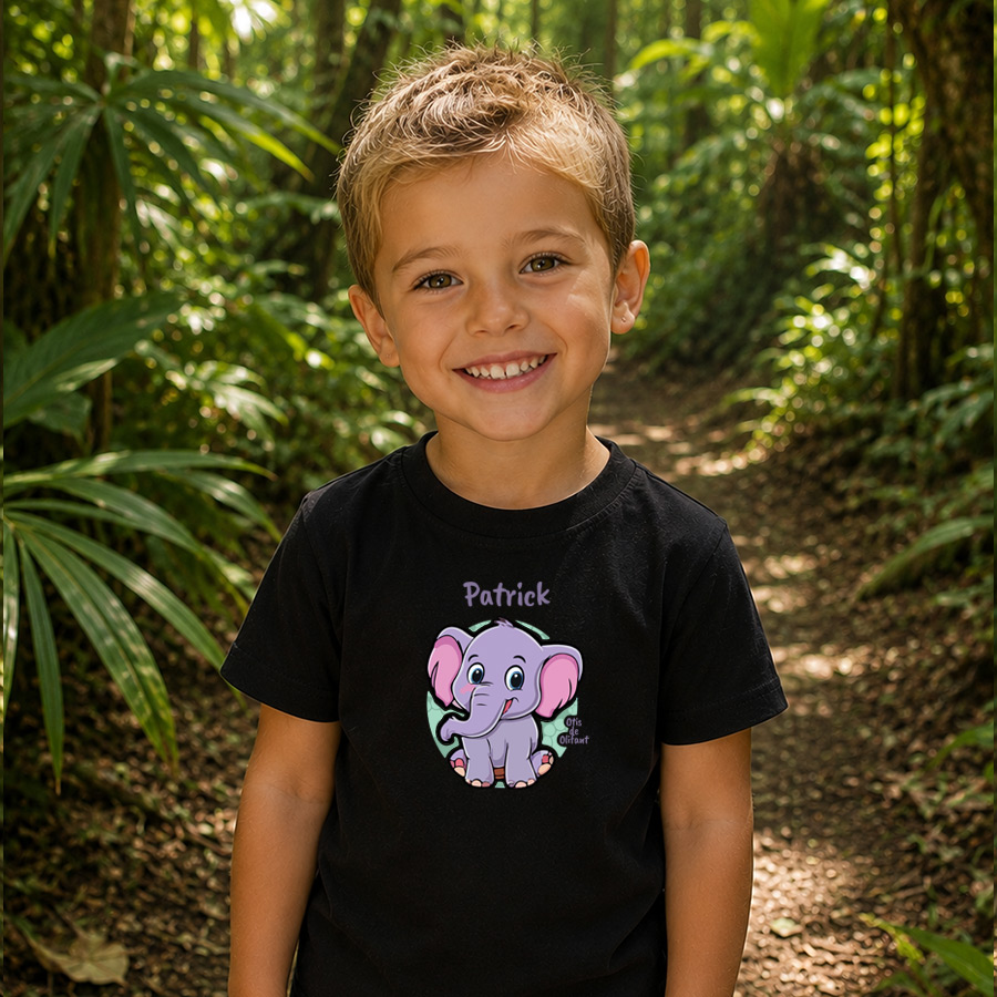 Otis de Olifant - T-shirt met naam - Unisex - 7 kleuren