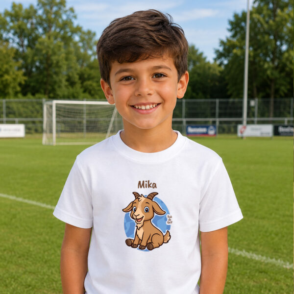 Puk de Geit - T-shirt met naam - Unisex - 6 kleuren