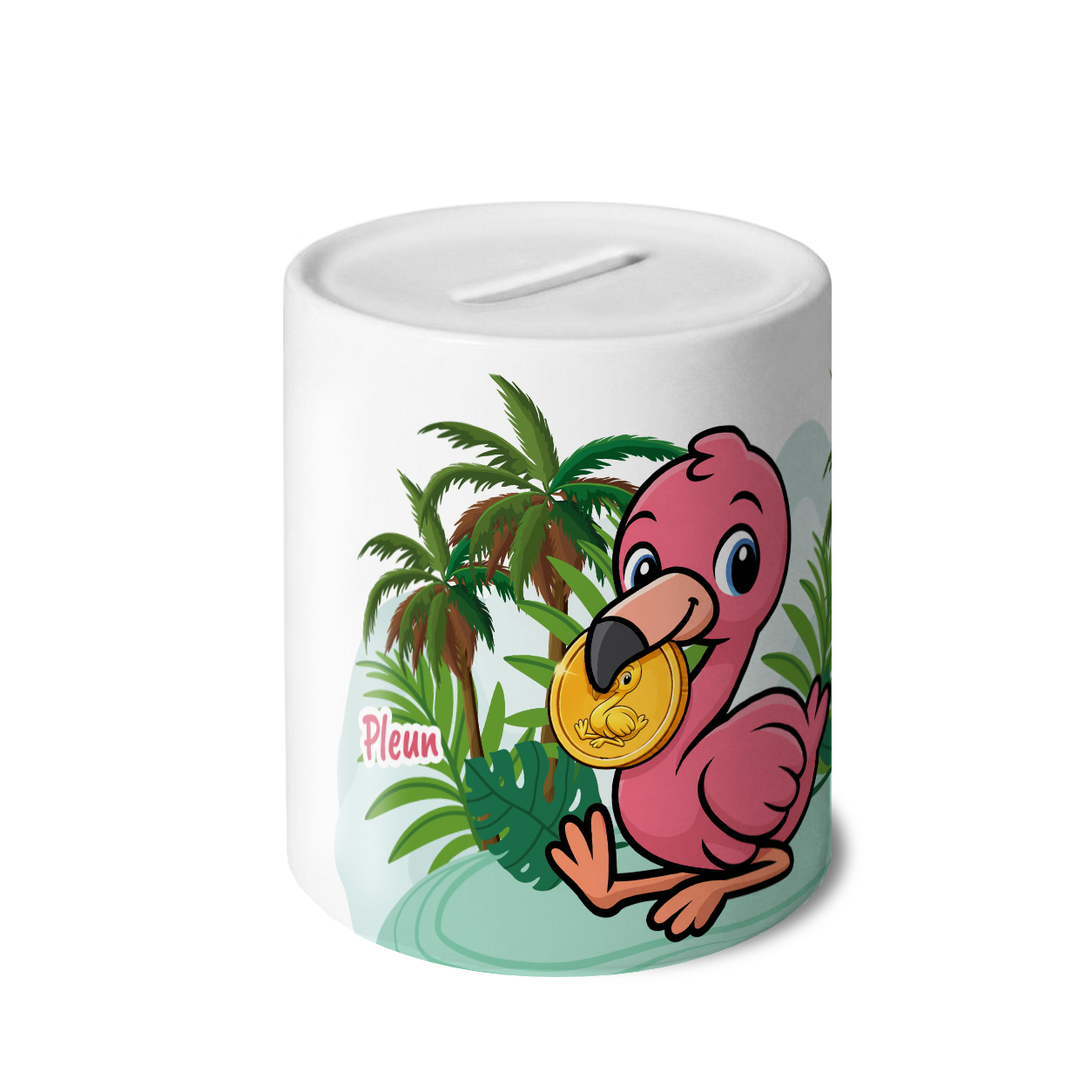 Rozie de Flamingo - Spaarpot met eigen naam - Afbeelding 2