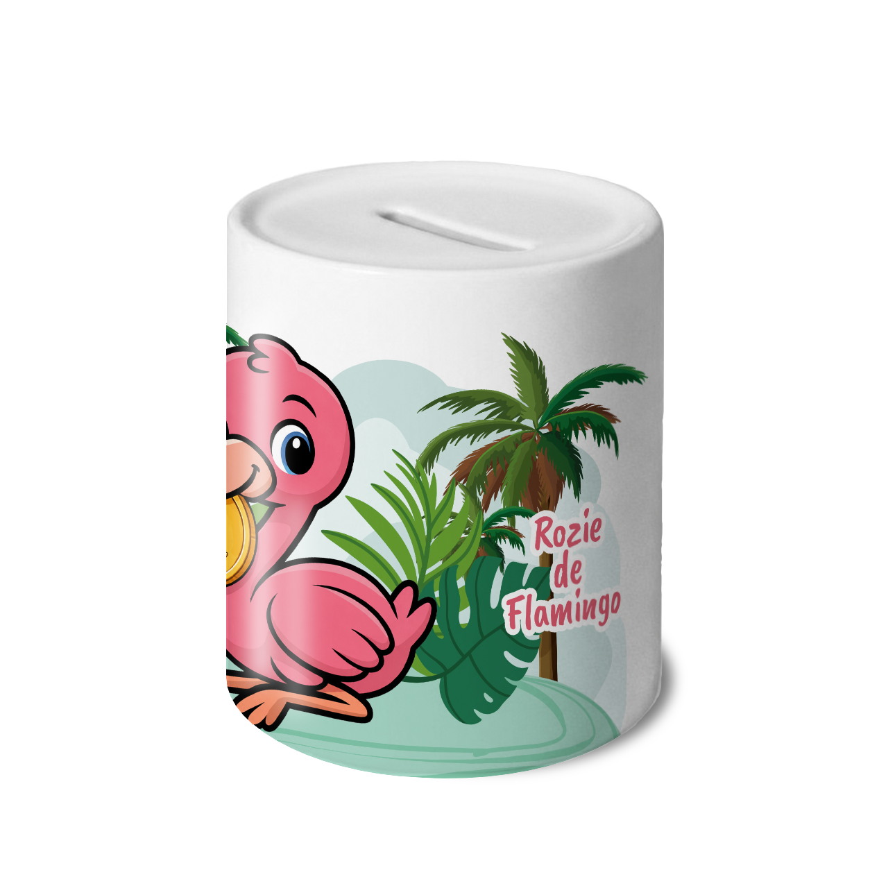 Rozie de Flamingo - Spaarpot met eigen naam - Afbeelding 4