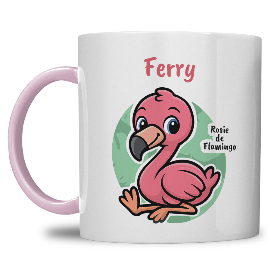 Rosie de flamingo | Kindermok met eigen naam - Afbeelding 7