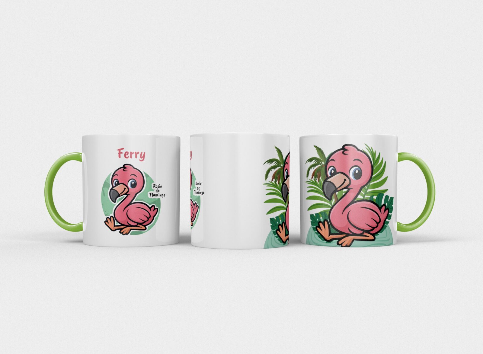 Rosie de flamingo | Kindermok met eigen naam - Afbeelding 12