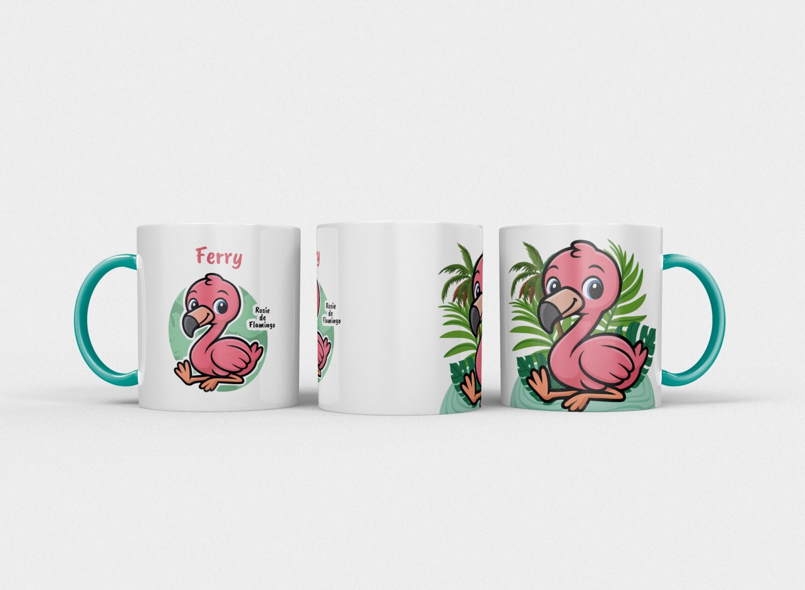 Rosie de flamingo | Kindermok met eigen naam - Afbeelding 17
