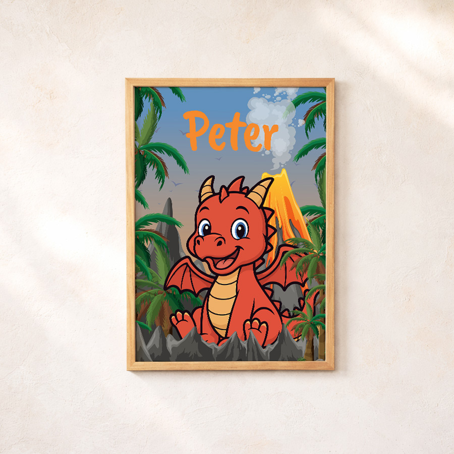 Max de Draak – Poster – Met eigen naam