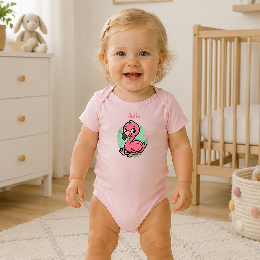 Rosie de Flamingo - Romper met naam - Afbeelding 2