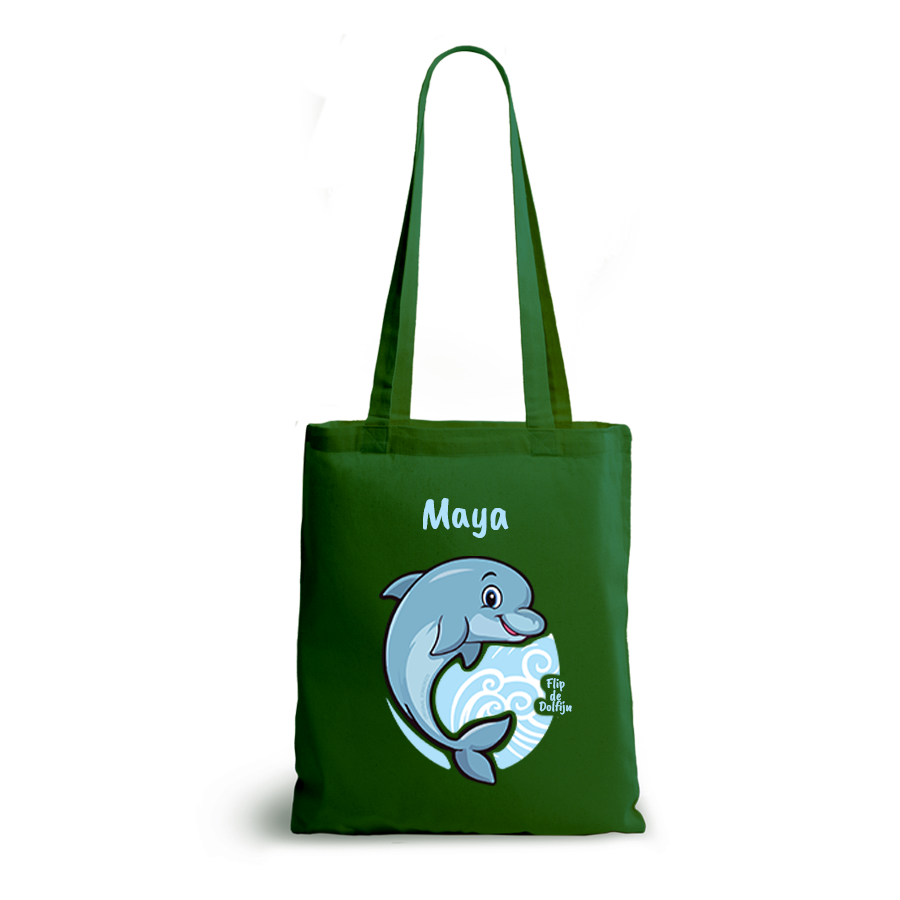 Flip de Dolfijn | tote bag | gepersonaliseerd met naam - Afbeelding 4