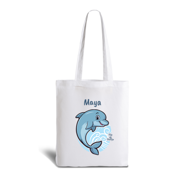 Flip de Dolfijn | tote bag | gepersonaliseerd met naam