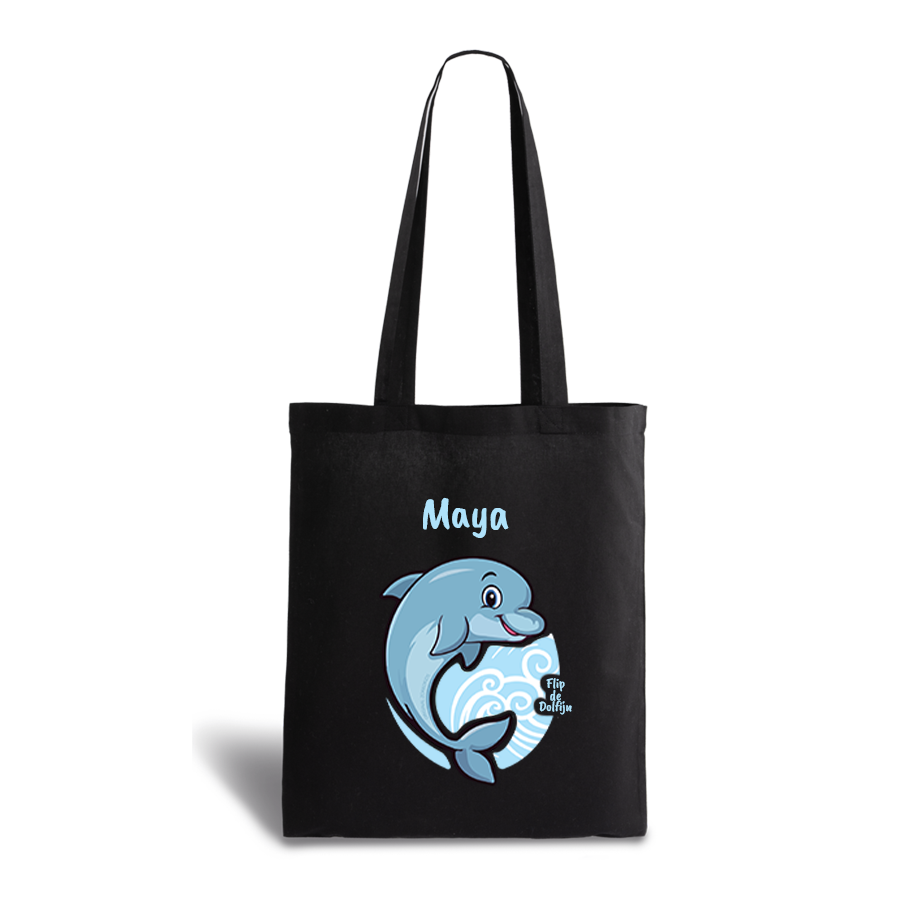 Flip de Dolfijn | tote bag | gepersonaliseerd met naam - Afbeelding 2