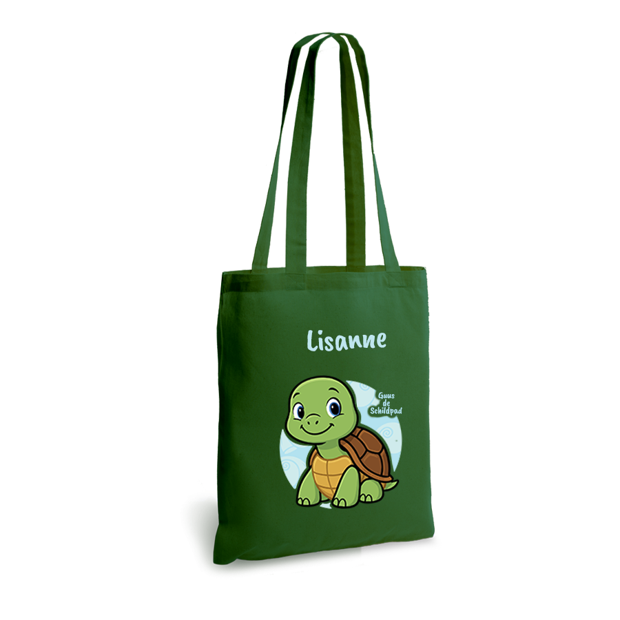 Guus de Schildpad | tote bag | gepersonaliseerd met naam - Afbeelding 6