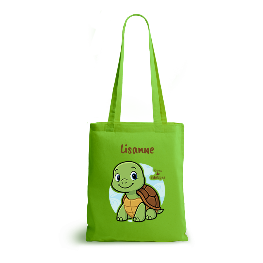 Guus de Schildpad | tote bag | gepersonaliseerd met naam