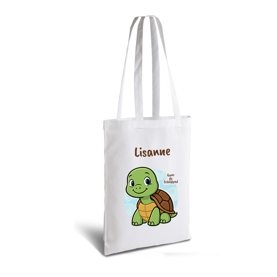 Guus de Schildpad | tote bag | gepersonaliseerd met naam - Afbeelding 2