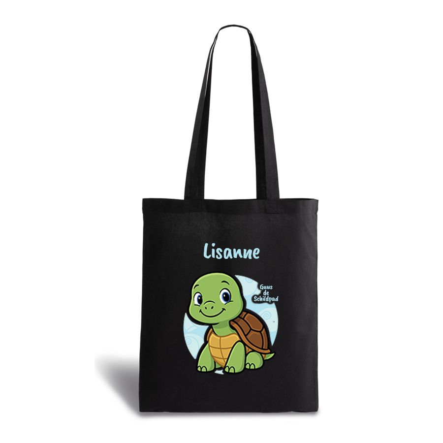 Guus de Schildpad | tote bag | gepersonaliseerd met naam - Afbeelding 3