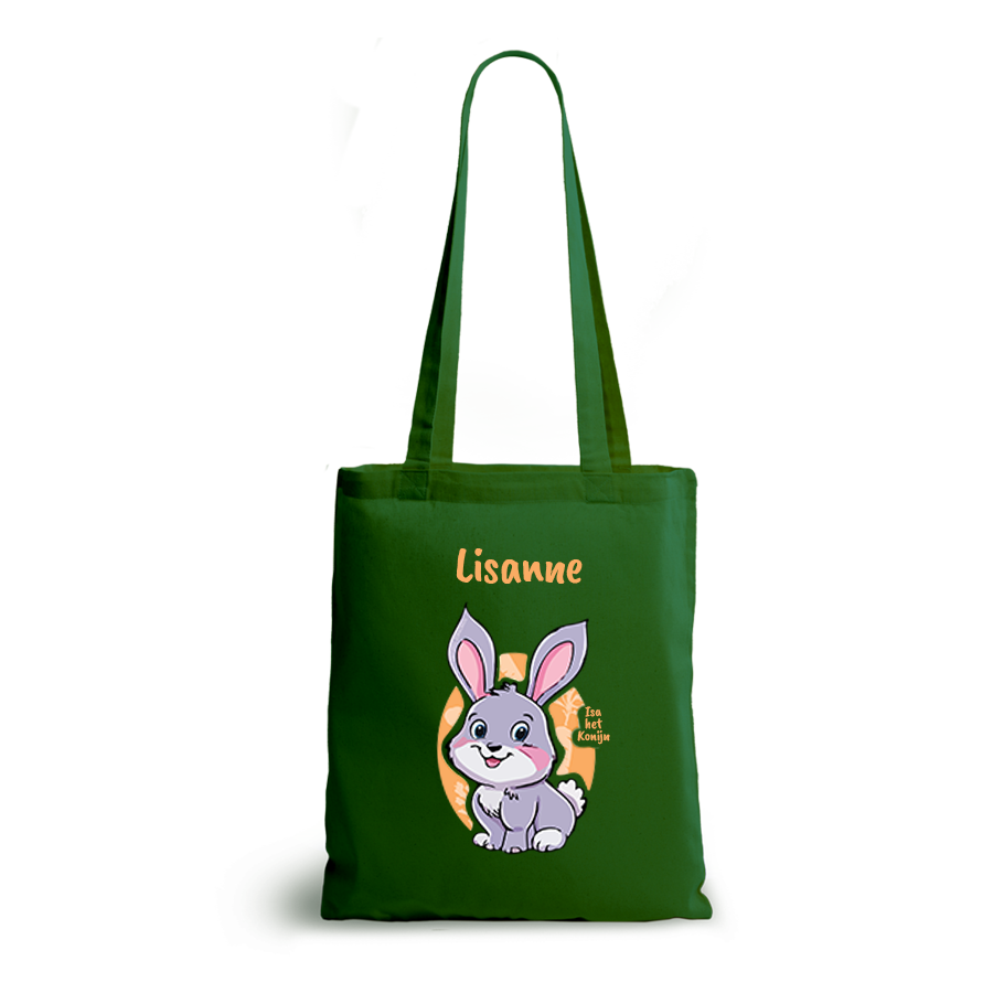 Isa het Konijn | tote bag | gepersonaliseerd met naam - Afbeelding 4