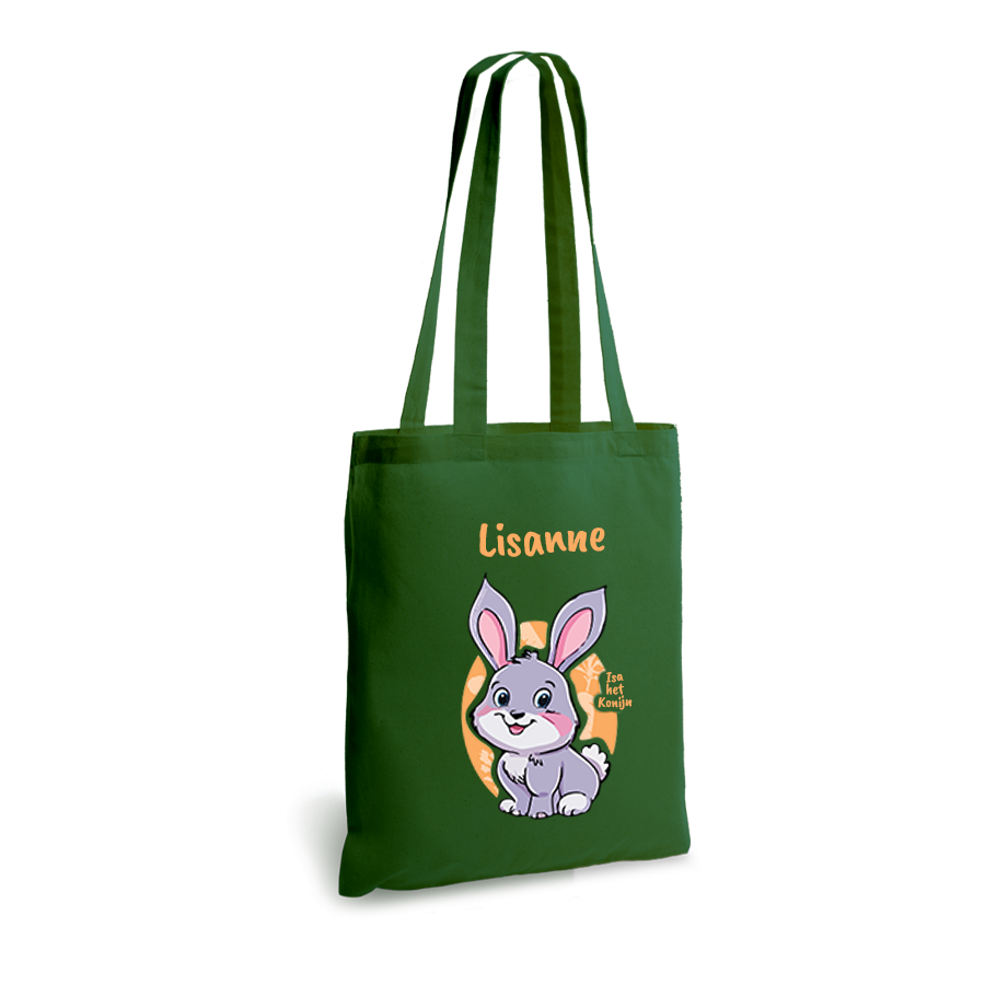 Isa het Konijn | tote bag | gepersonaliseerd met naam - Afbeelding 5