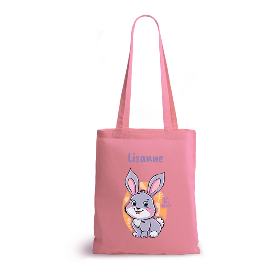 Isa het Konijn | tote bag | gepersonaliseerd met naam