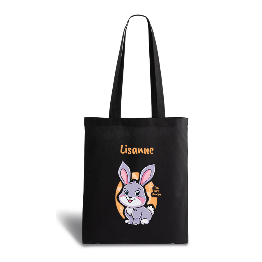 Isa het Konijn | tote bag | gepersonaliseerd met naam - Afbeelding 2