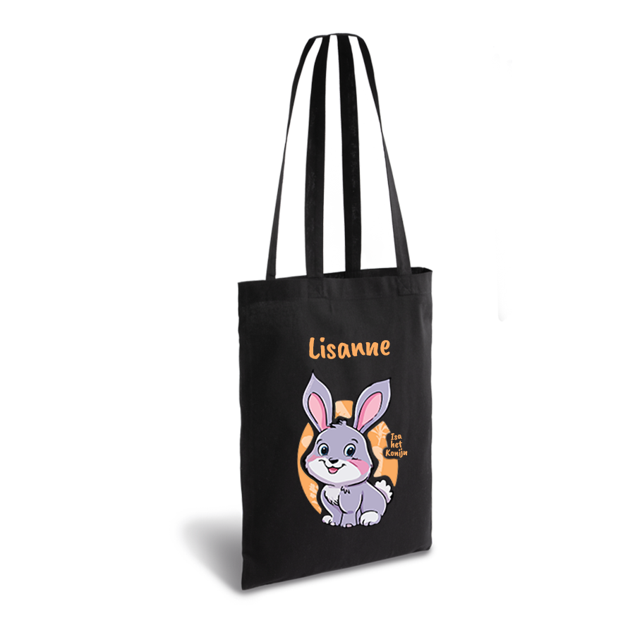 Isa het Konijn | tote bag | gepersonaliseerd met naam - Afbeelding 3
