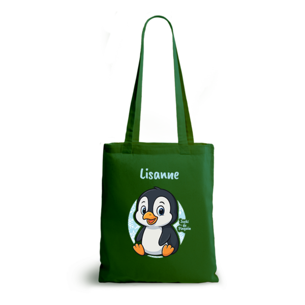 Joeki de Pinguin | tote bag | gepersonaliseerd met naam