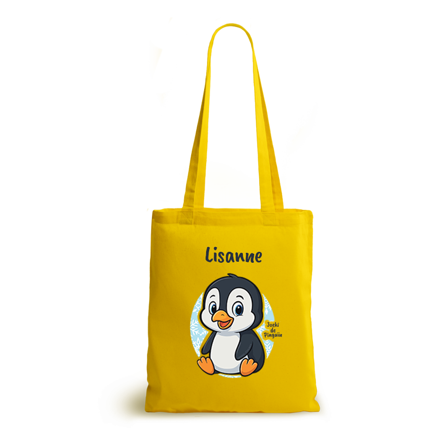 Joeki de Pinguin | tote bag | gepersonaliseerd met naam - Afbeelding 5