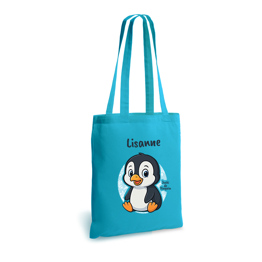 Joeki de Pinguin | tote bag | gepersonaliseerd met naam - Afbeelding 8
