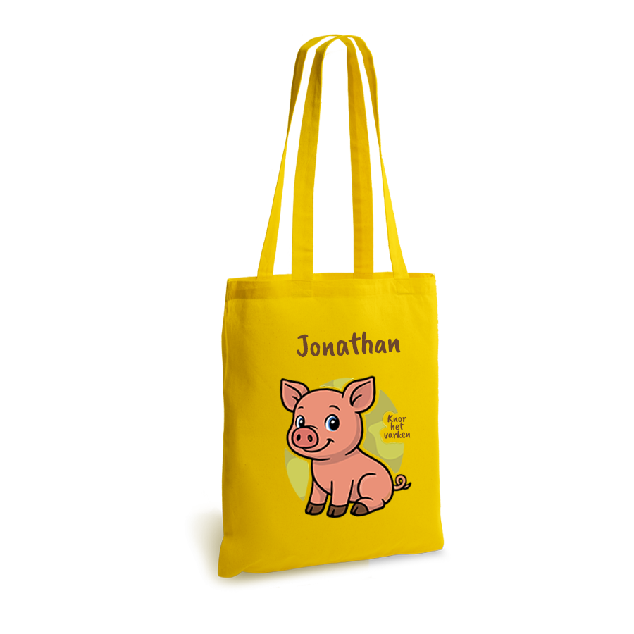 Knor het Varken | tote bag | gepersonaliseerd met naam - Afbeelding 2