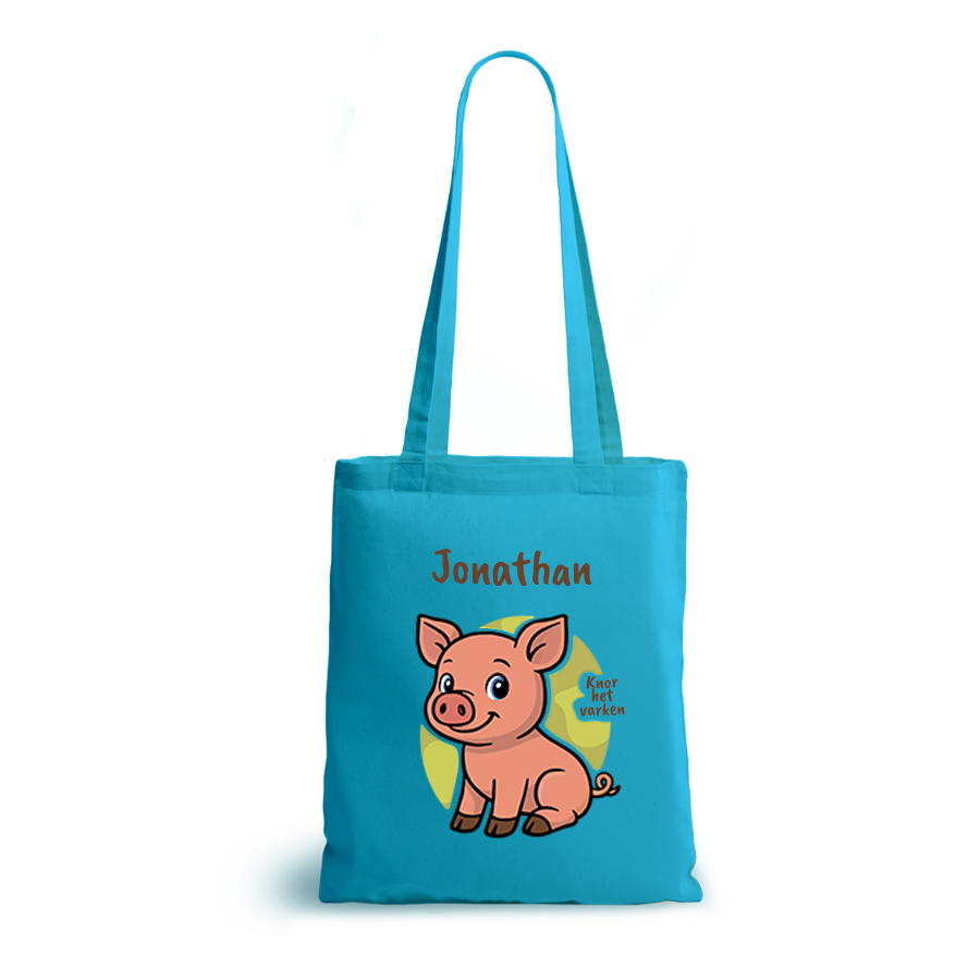 Knor het Varken | tote bag | gepersonaliseerd met naam - Afbeelding 3