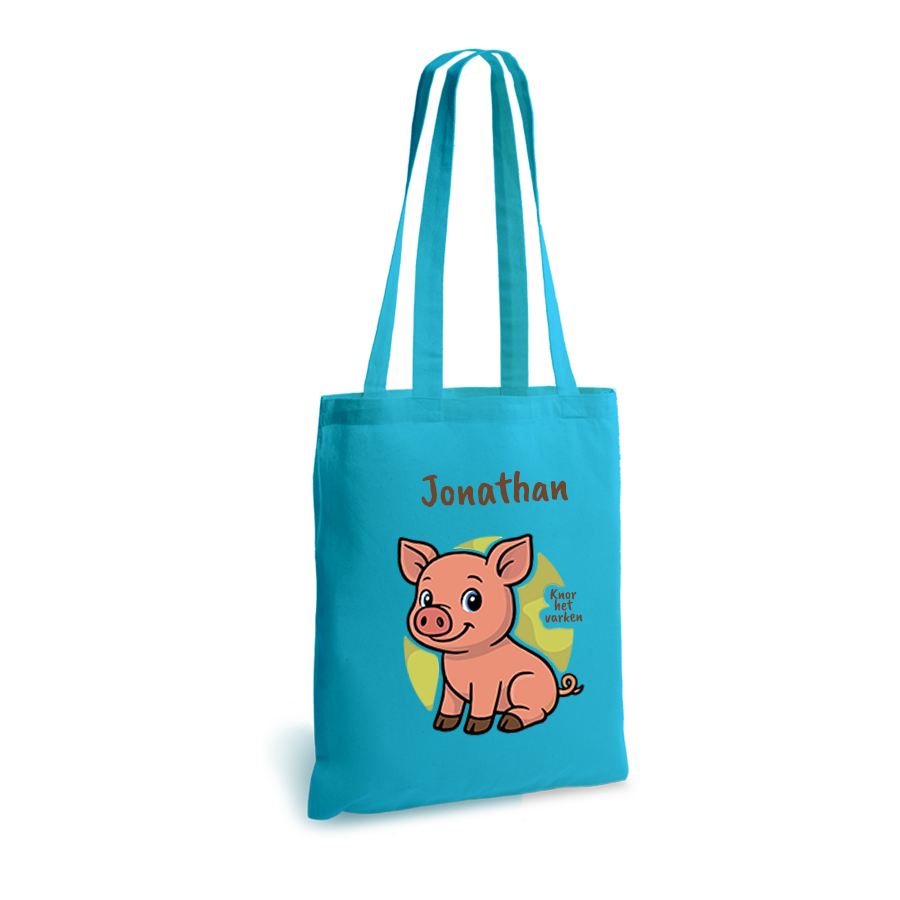 Knor het Varken | tote bag | gepersonaliseerd met naam - Afbeelding 4