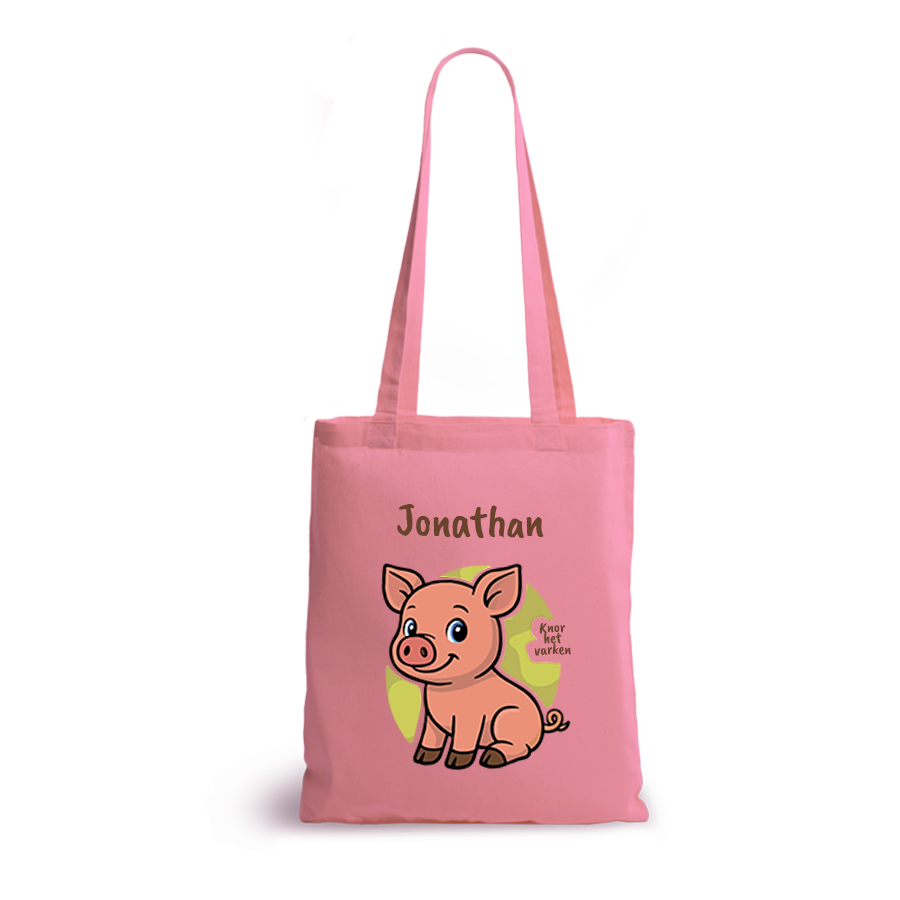 Knor het Varken | tote bag | gepersonaliseerd met naam