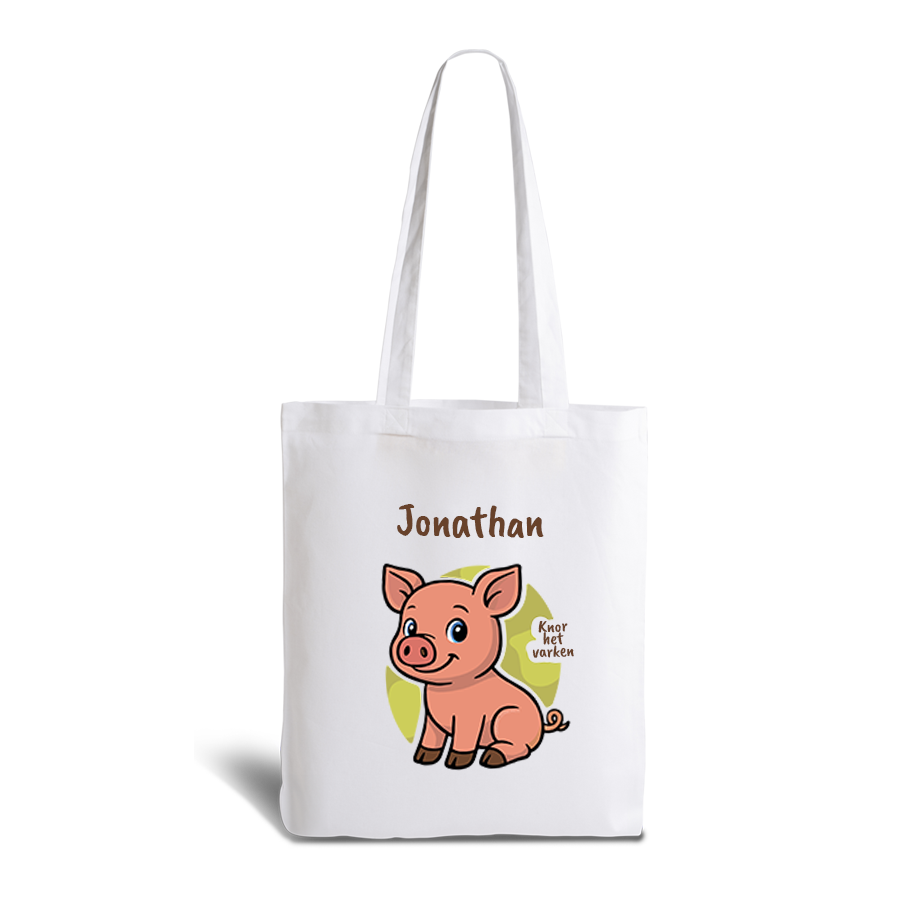 Knor het Varken | tote bag | gepersonaliseerd met naam - Afbeelding 12