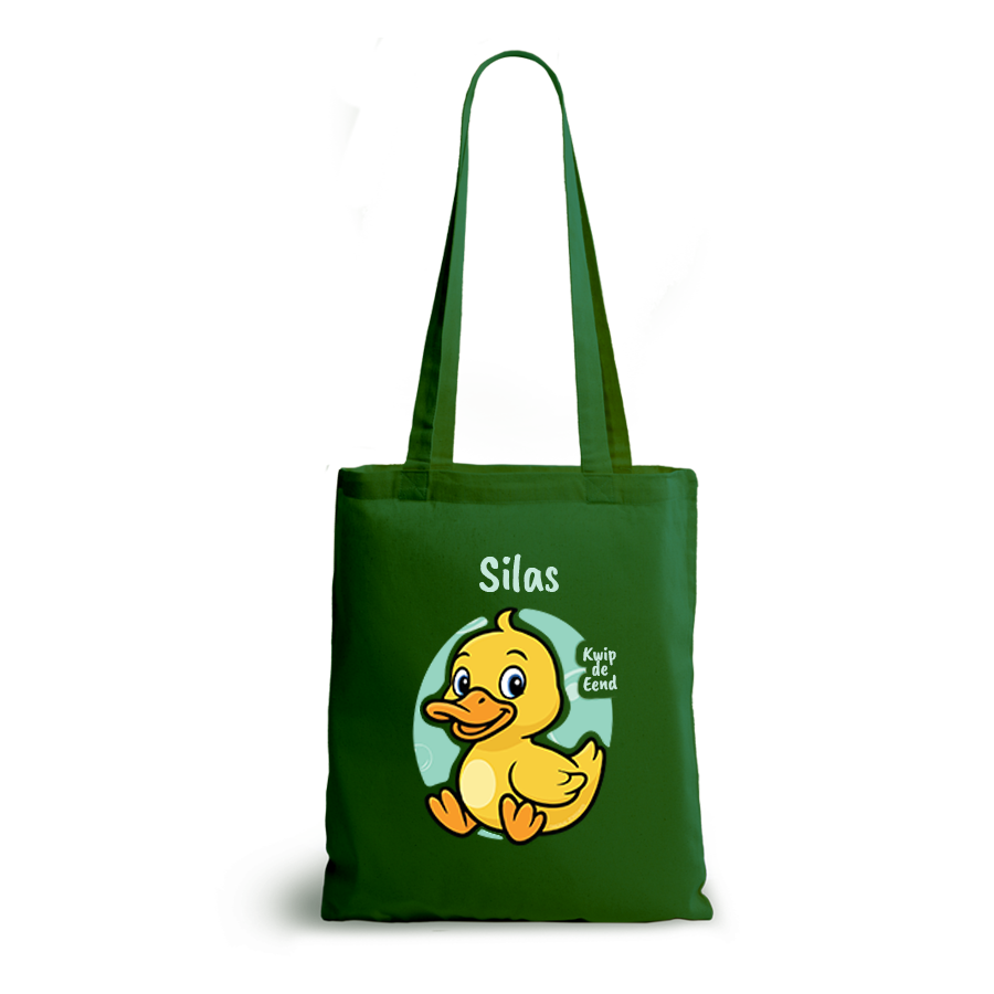 Kwip de Eend | tote bag | gepersonaliseerd met naam - Afbeelding 4