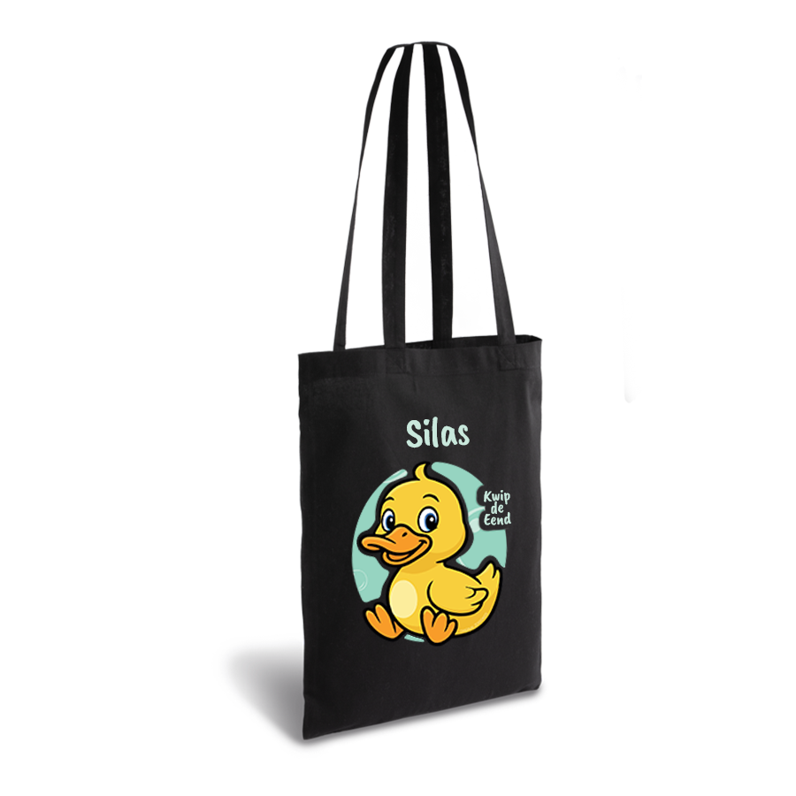 Kwip de Eend | tote bag | gepersonaliseerd met naam - Afbeelding 3