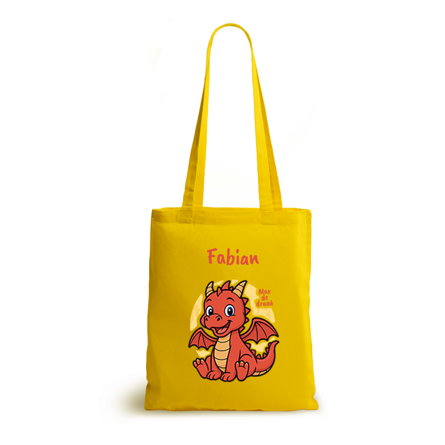 Max de Draak | tote bag | gepersonaliseerd met naam - Afbeelding 3