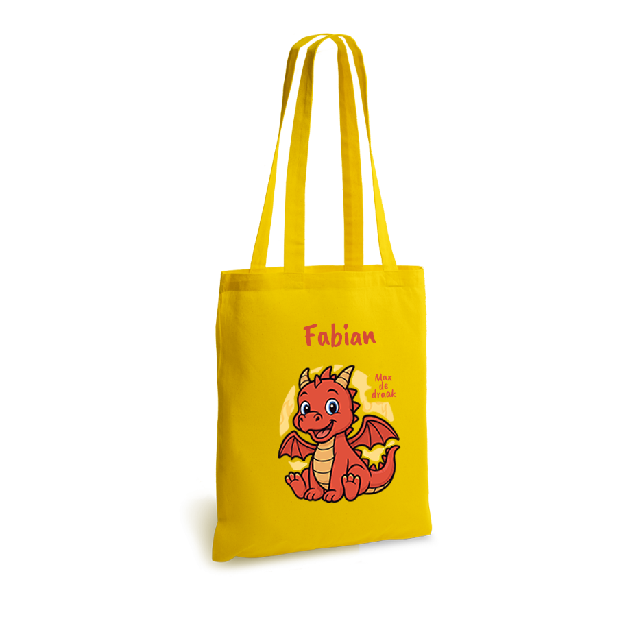 Max de Draak | tote bag | gepersonaliseerd met naam - Afbeelding 4