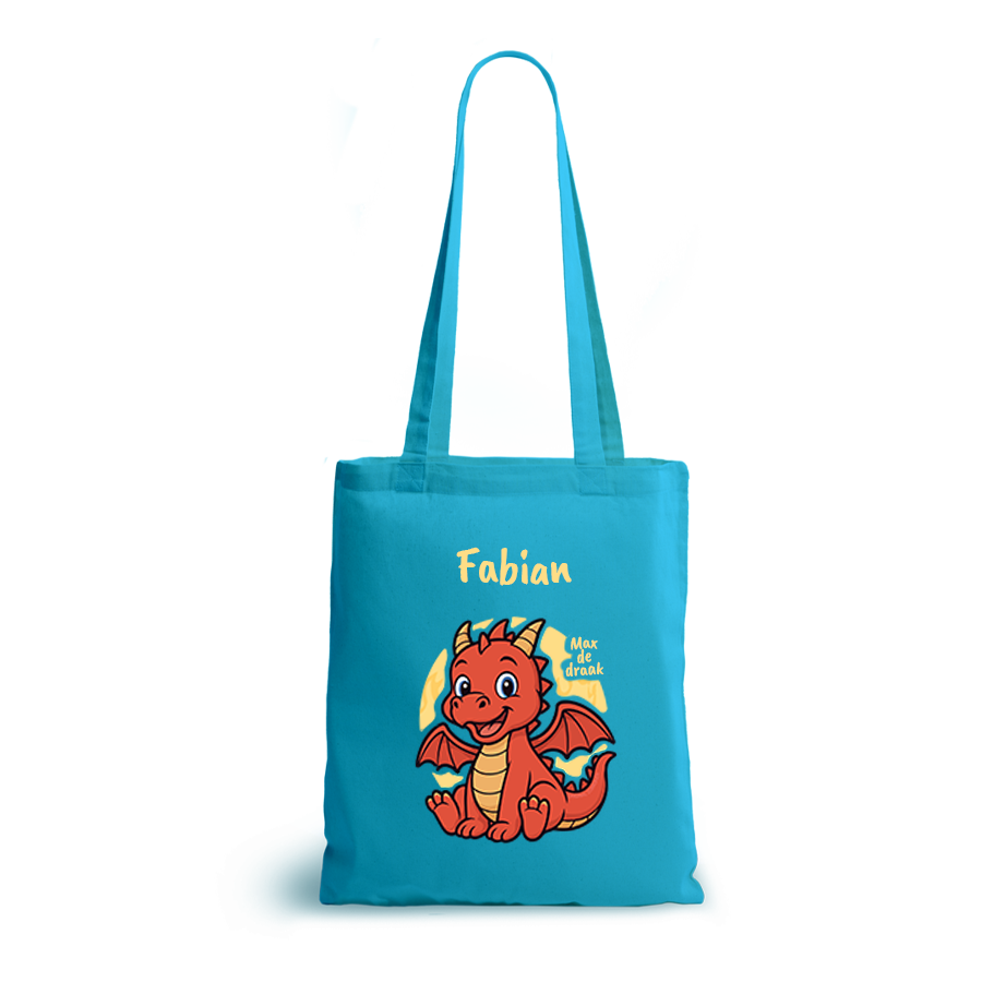 Max de Draak | tote bag | gepersonaliseerd met naam - Afbeelding 5