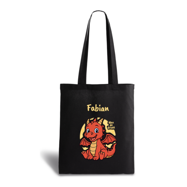 Max de Draak | tote bag | gepersonaliseerd met naam