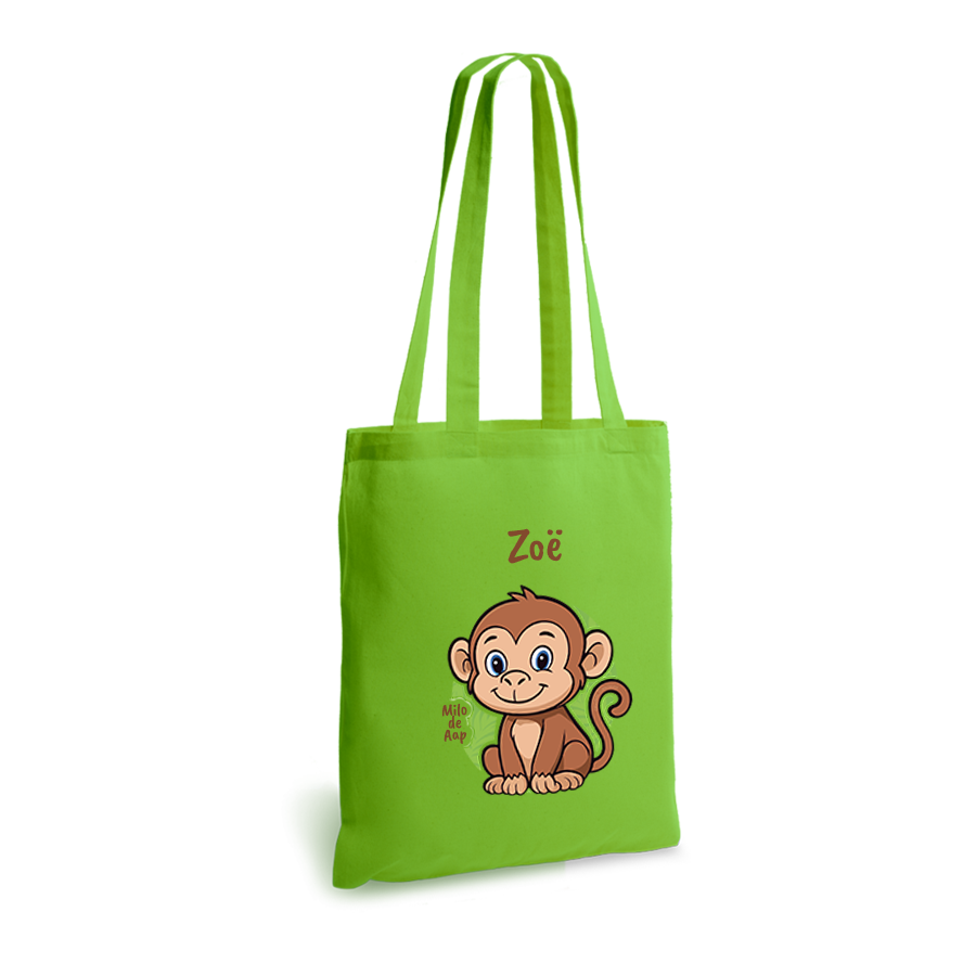 Milo de Aap | tote bag | gepersonaliseerd met naam - Afbeelding 8