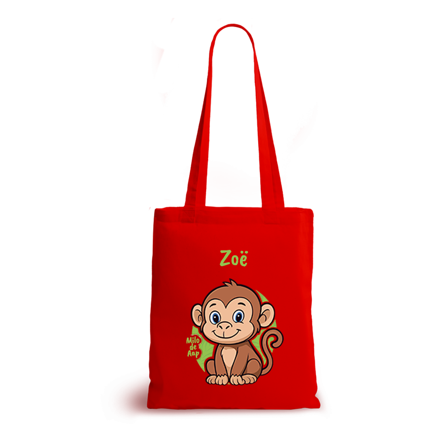 Milo de Aap | tote bag | gepersonaliseerd met naam - Afbeelding 12