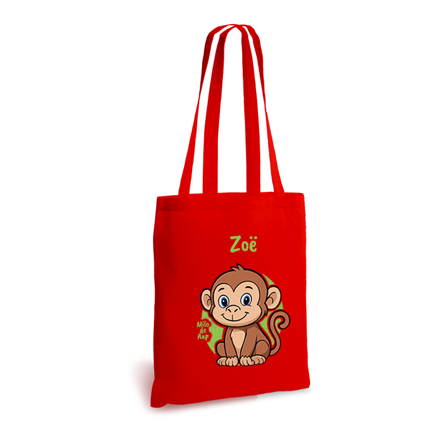 Milo de Aap | tote bag | gepersonaliseerd met naam - Afbeelding 13