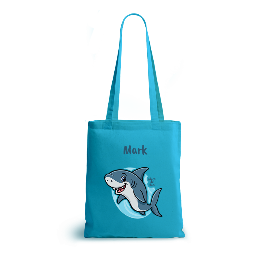 Moos de Haai | tote bag | gepersonaliseerd met naam