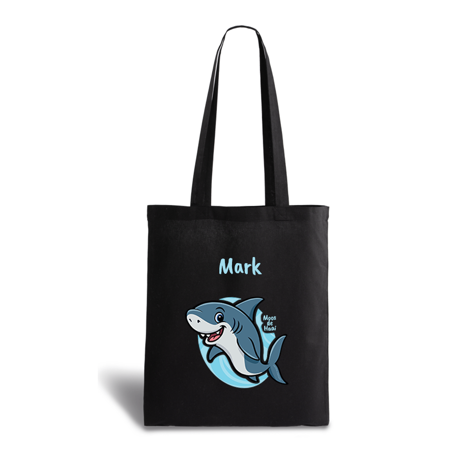 Moos de Haai | tote bag | gepersonaliseerd met naam - Afbeelding 2