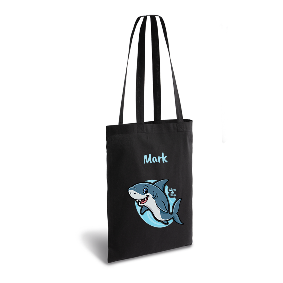 Moos de Haai | tote bag | gepersonaliseerd met naam - Afbeelding 3