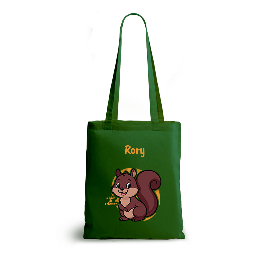 Nibbit de Eekhoorn | tote bag | gepersonaliseerd met naam - Afbeelding 7
