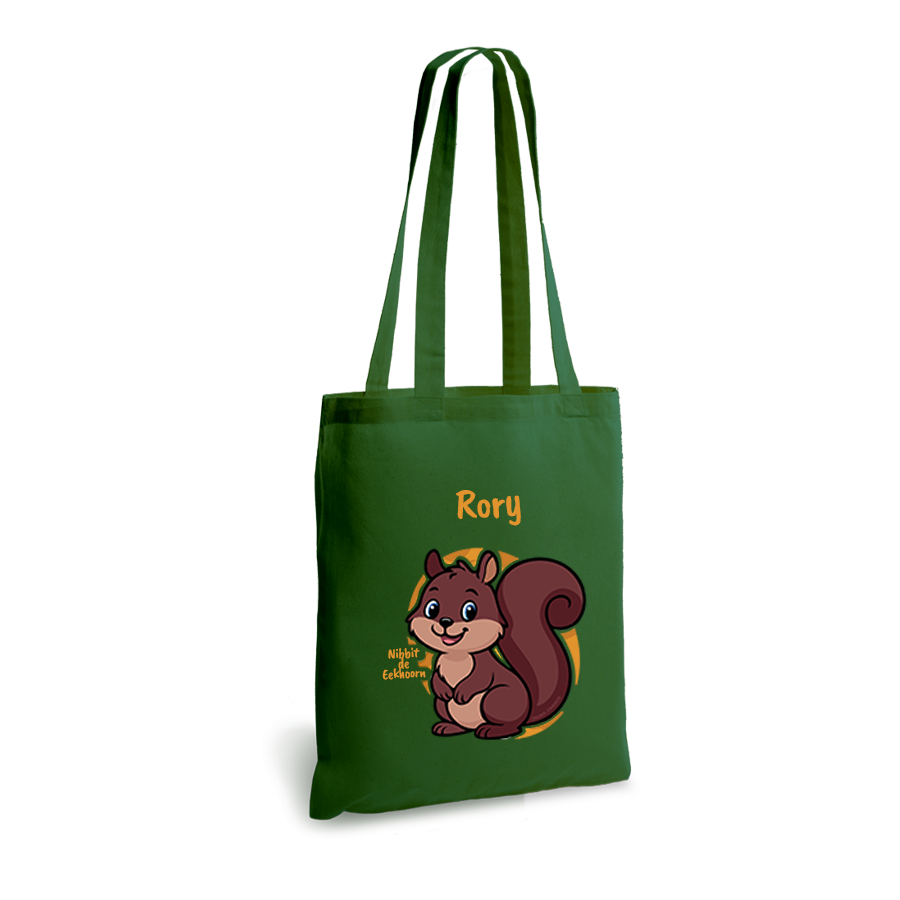 Nibbit de Eekhoorn | tote bag | gepersonaliseerd met naam - Afbeelding 8