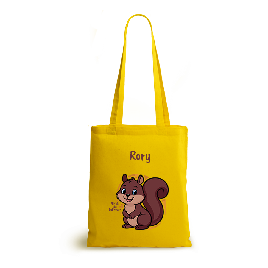 Nibbit de Eekhoorn | tote bag | gepersonaliseerd met naam - Afbeelding 9